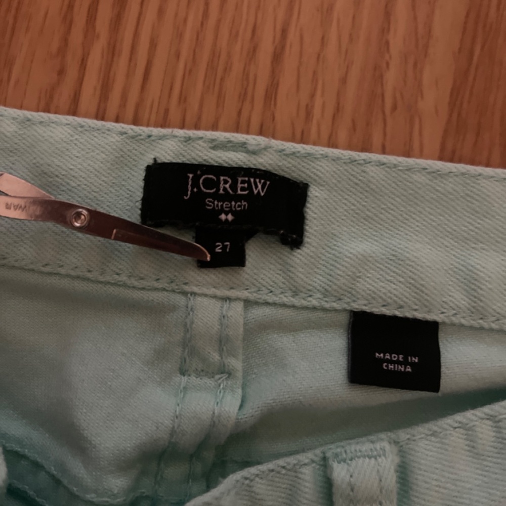 J. Crew Aqua Toothpick Stretch Mid Rise Stretch Ankle Pants Size 27 - Picture 6 of 9